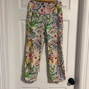 Colorful Patterned Capri Pants